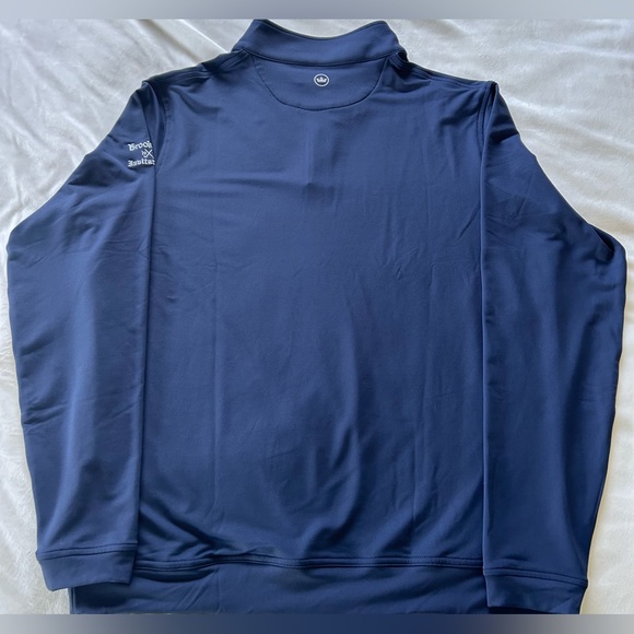 NWT Peter Millar Crown Sport 1/4 Zip Golf Pullover Large Navy Blue Long Sleeve - Picture 5 of 6